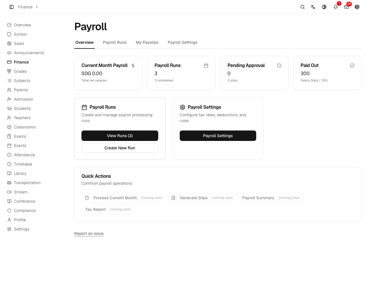 A payroll run in clicks