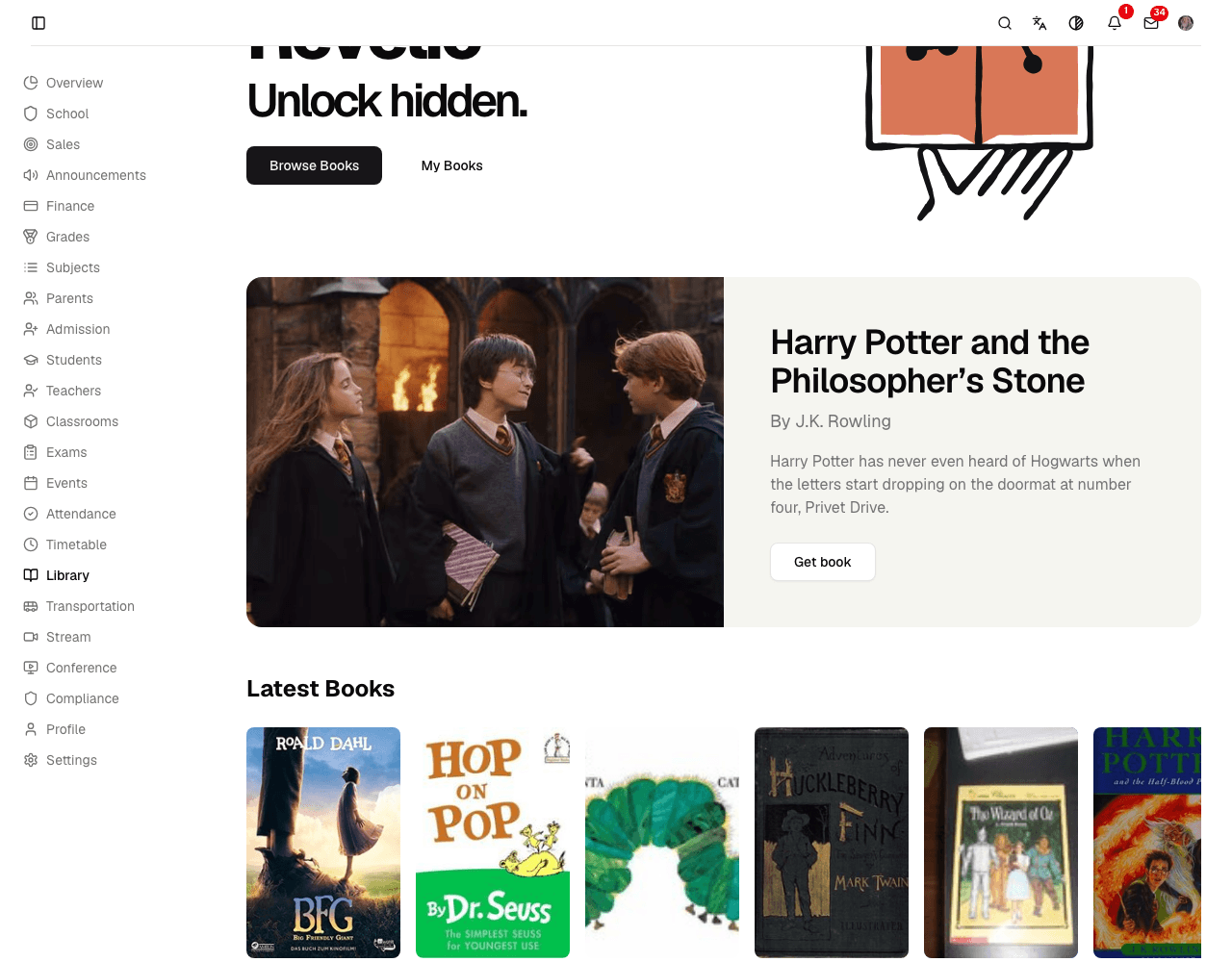 Browse like a bookshop, borrow like a library